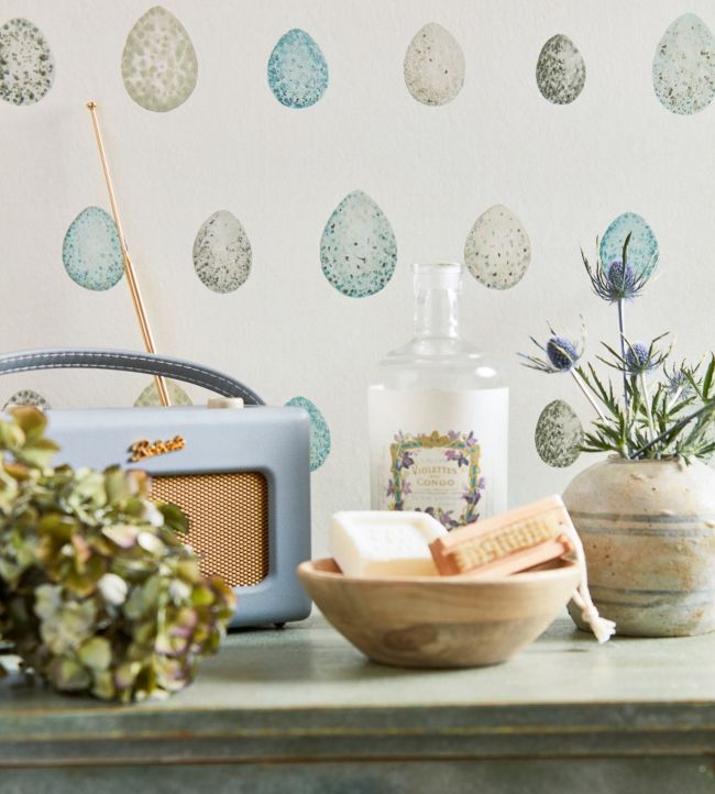 Nest Egg Room Wallpaper 2 - Teal