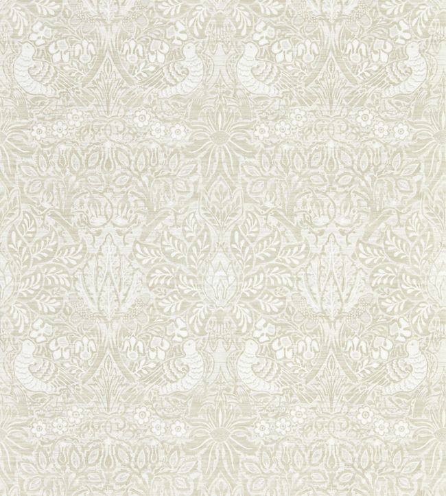 Pure Dove & Rose Wallpaper - White