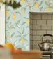 Lemon Tree Wallpaper - Teal