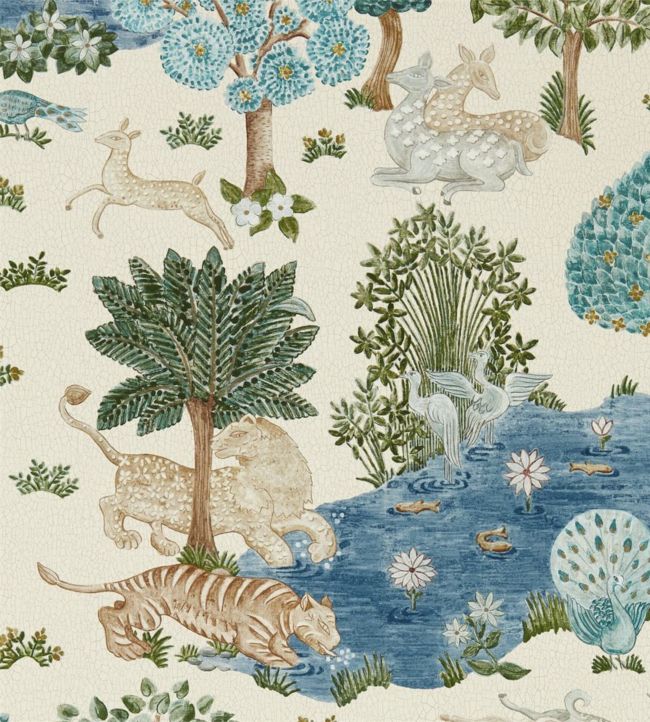 Pamir Garden Nursey Wallpaper - Blue 