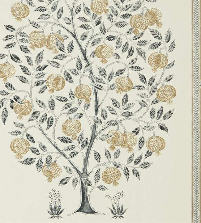 Anaar Tree Wallpaper - Gray