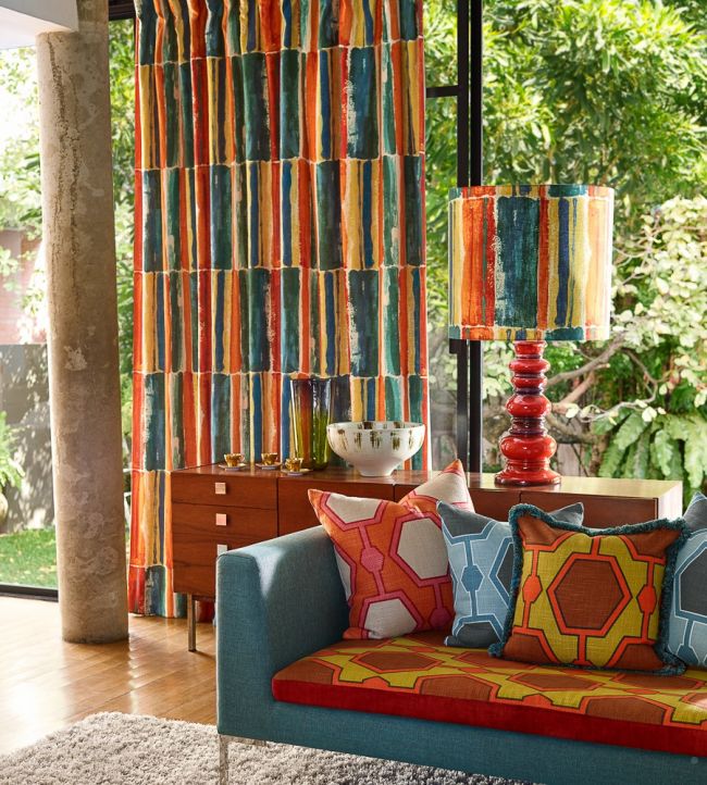 Mid-Century Room Fabric - Multicolor