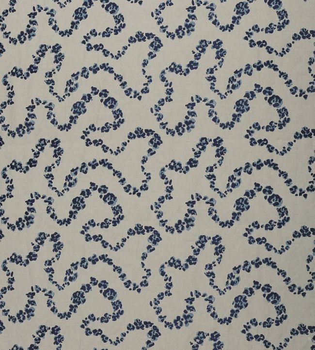 Leopard Trail Fabric - Blue