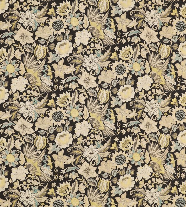 Song Bird Fabric - Black 