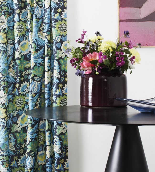 Song Bird Room Fabric - Black