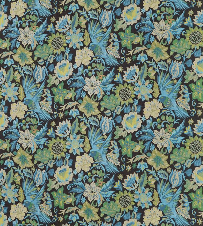 Song Bird Fabric - Blue