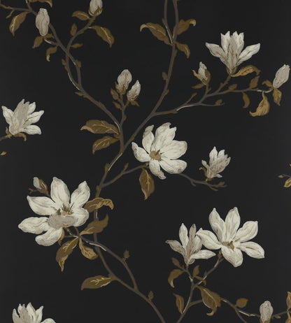 Marchwood Wallpaper - Black - Colefax & Fowler