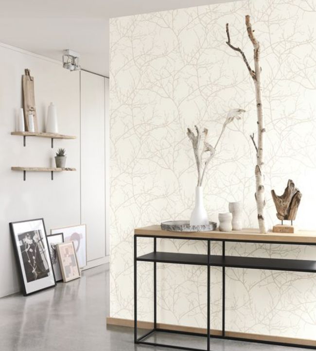 Arbre Room Wallpaper - Gray