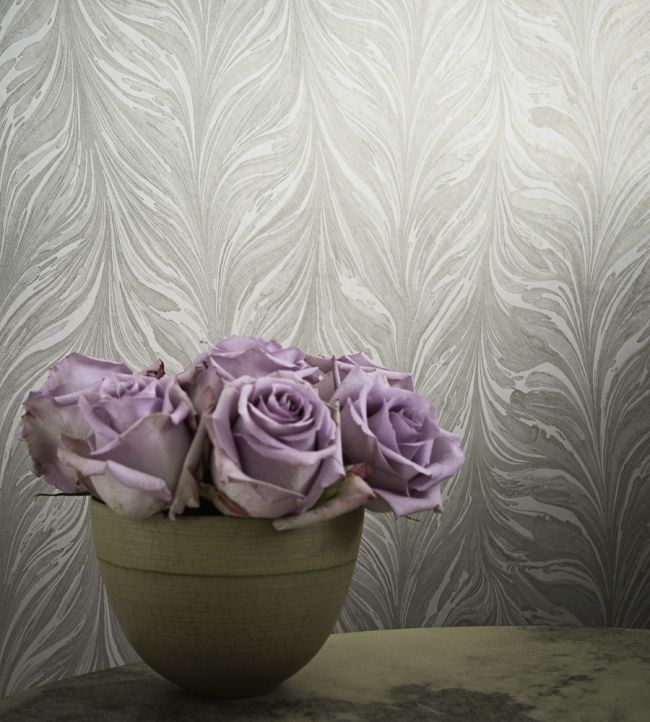 Ebru Wallpaper - Gray - Zoffany