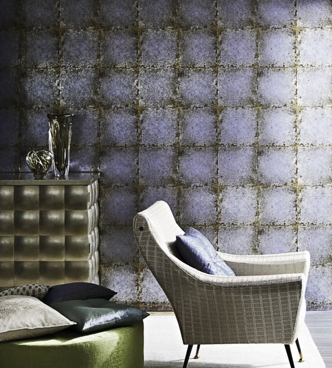 Lustre Tile Wallpaper - Gray - Zoffany