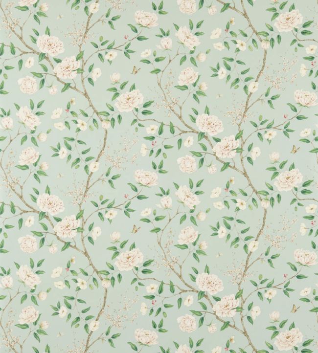 Romeys Garden Wallpaper - Teal - Zoffany