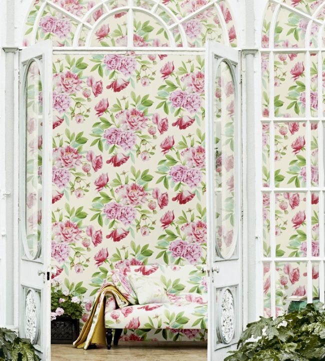 Phoebe Wallpaper - Pink - Zoffany