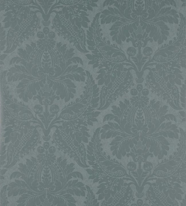 Malmaison Damask Wallpaper - Blue - Zoffany