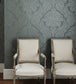 Malmaison Damask Wallpaper - Blue - Zoffany