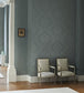 Malmaison Damask Wallpaper - Blue - Zoffany