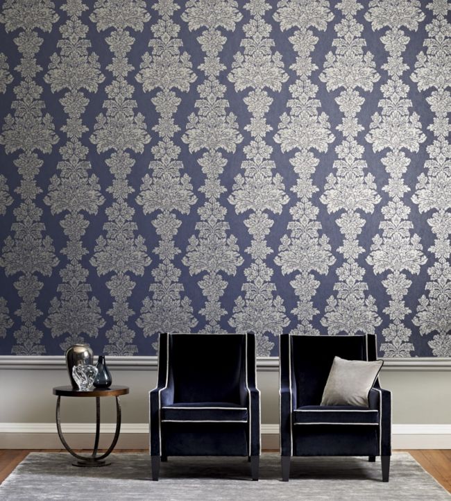 Katarina Wallpaper - Blue - Zoffany