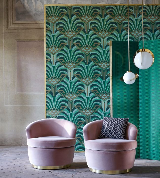 Conway Wallpaper - Green - Zoffany