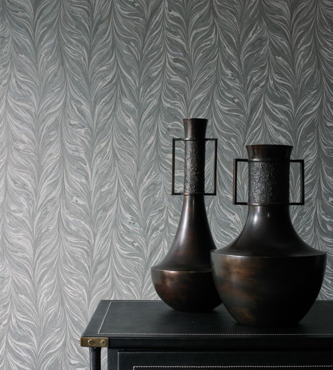 Ebru II Wallpaper - Gray - Zoffany