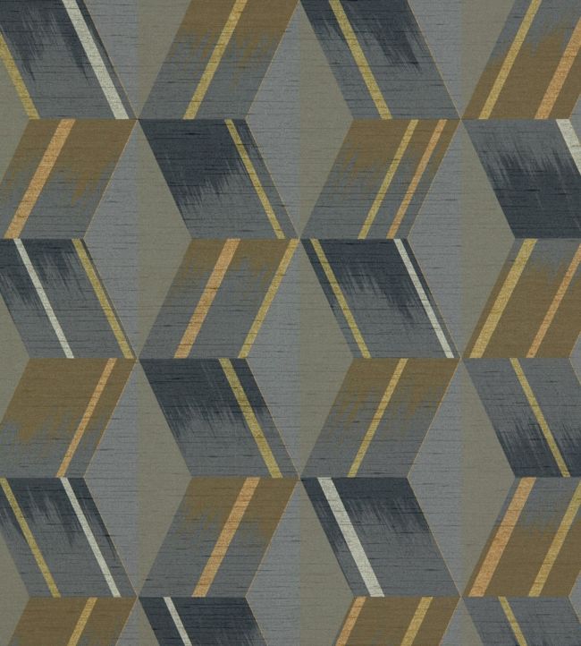 Rhombi Wallpaper - Black - Zoffany