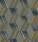 Rhombi Wallpaper - Black - Zoffany