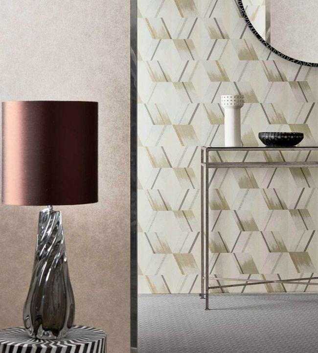 Rhombi Wallpaper - Sand - Zoffany