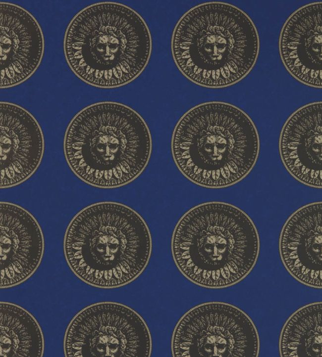 Medallion Wallpaper - Blue - Zoffany