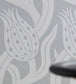 Persian Tulip Wallpaper - Silver - Zoffany