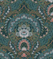 Vintage Floral Wallpaper -  Blue 