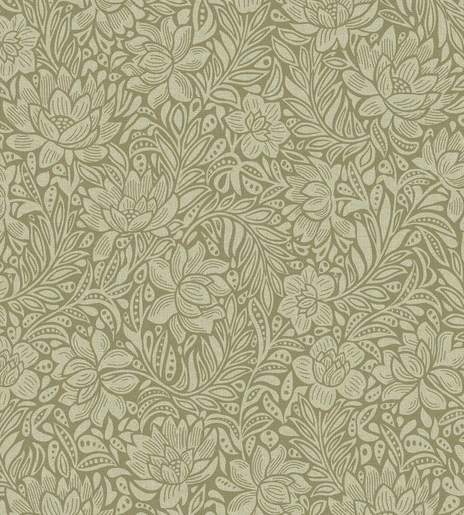 Floral Impression Wallpaper - Green 