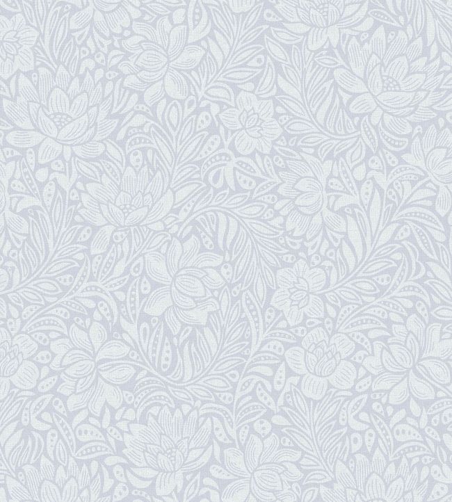 Floral Impression Wallpaper - Blue 