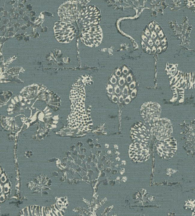 Woodland Wallpaper - Blue