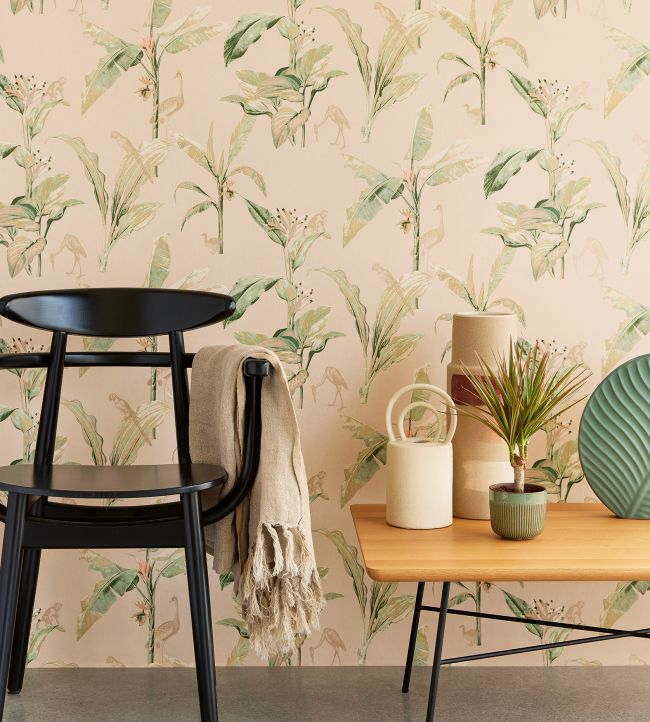 Botanical Oasis Room Wallpaper - Pink