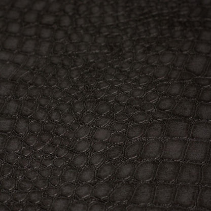 Crocodile Black Wallpaper - Black