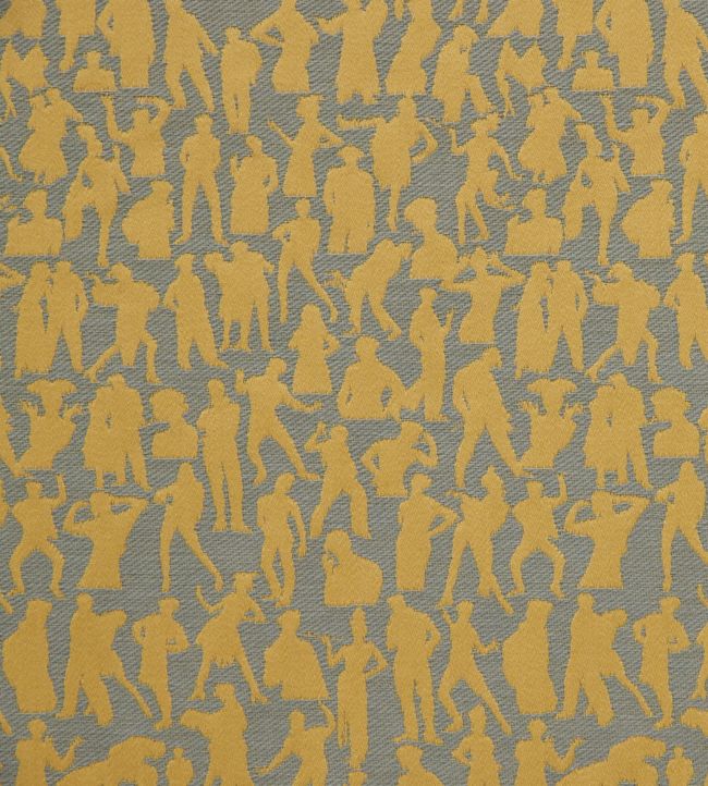 Silhouettes Fabric - Yellow 