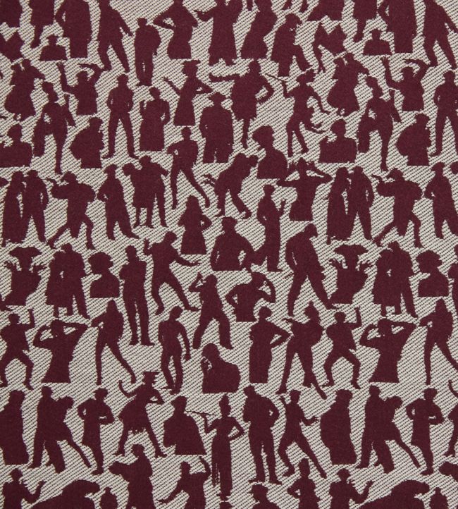 Silhouettes Fabric - Purple 