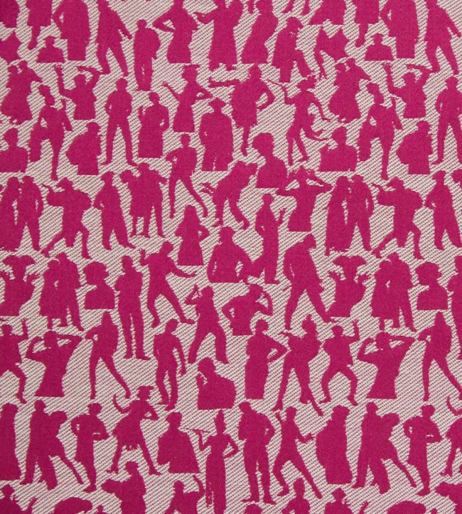 Silhouettes Fabric - Pink 