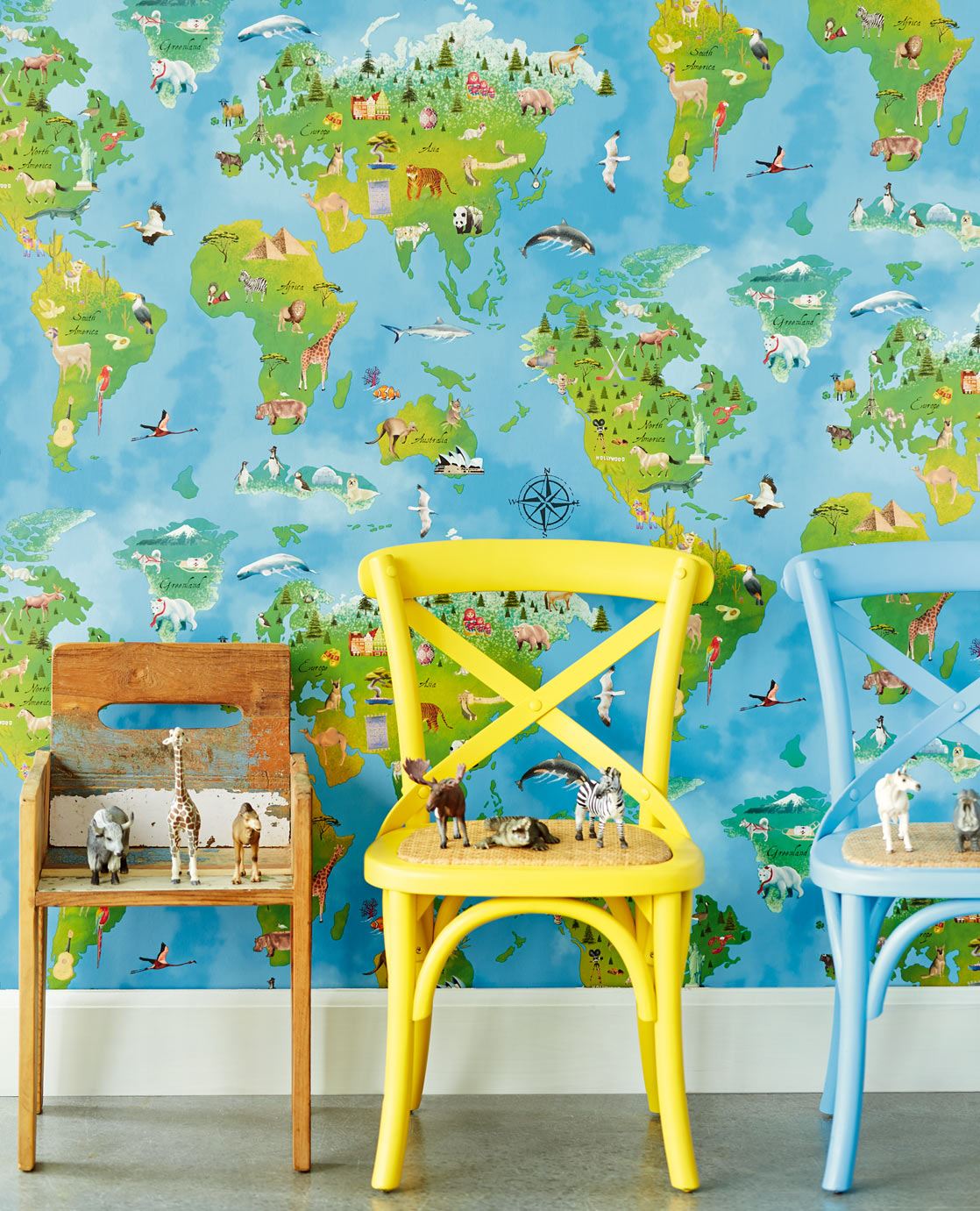 Hits For Kids Nursey Room Wallpaper - Blue