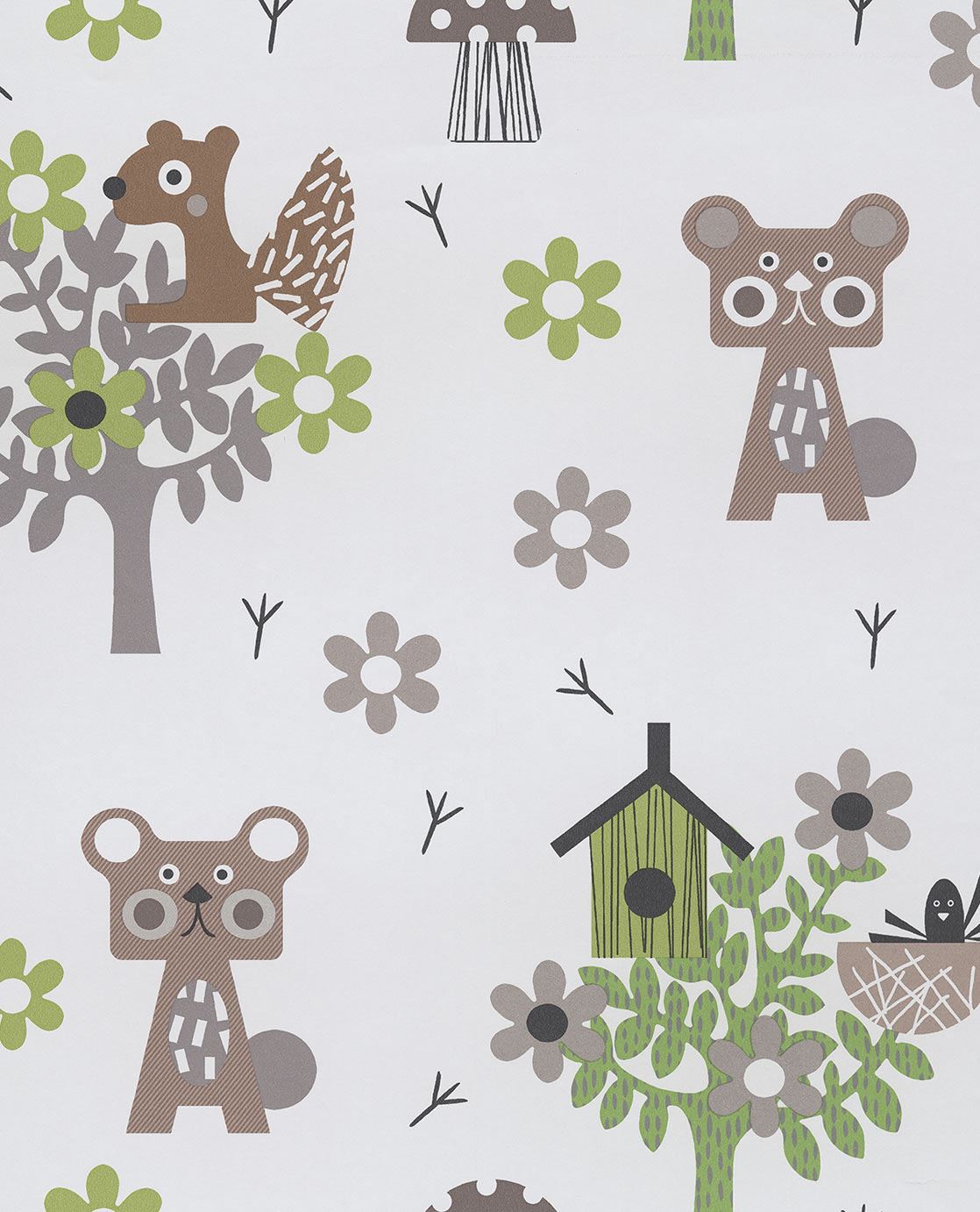 Tout Petit Nursey Wallpaper - Green