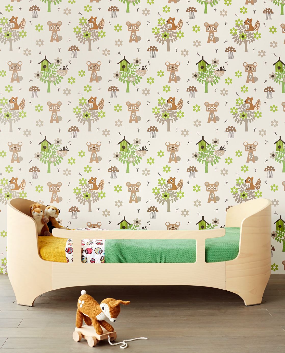 Tout Petit Nursey Room Wallpaper - Green