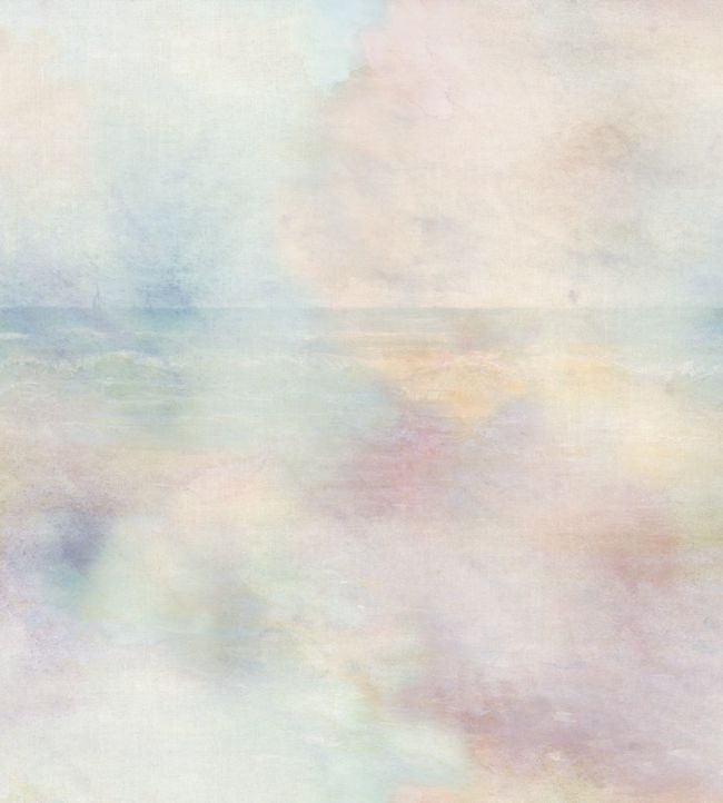 Watercolour Cloud Wallpaper - Pink