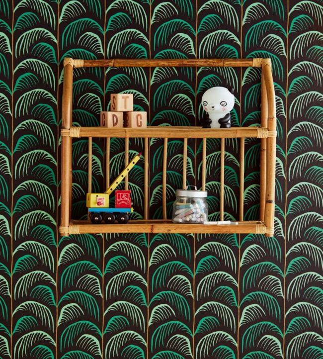 Mini Me Seven Nursey Room Wallpaper - Green