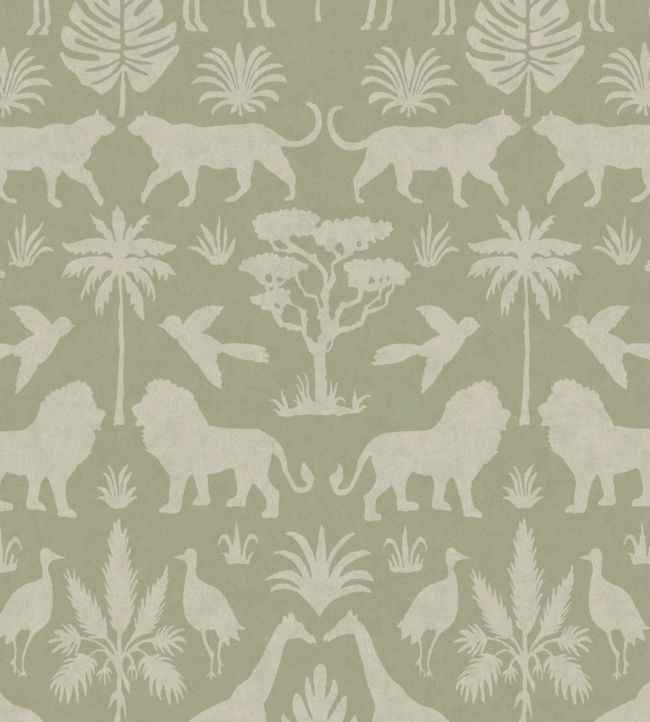 Mini Me Eight Nursey Wallpaper - Green 