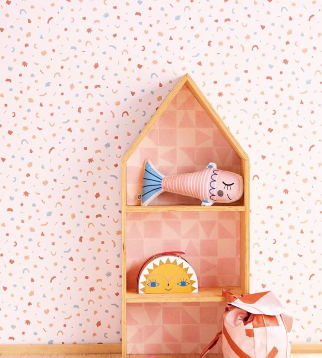 Mini Me Ten Nursey Room Wallpaper - Pink