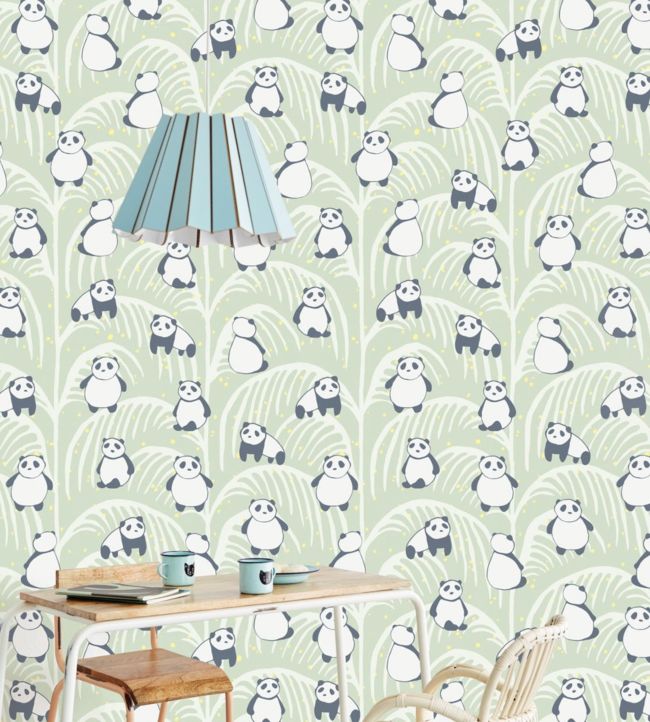 Mini Me Sixteen Nursey Room Wallpaper - Green