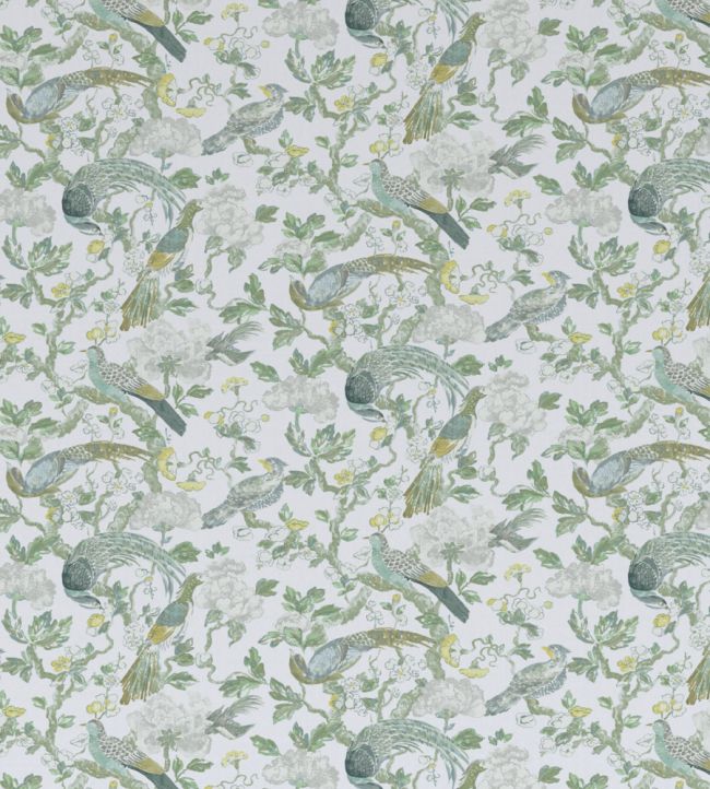 Aviary Glazed Fabric - Green