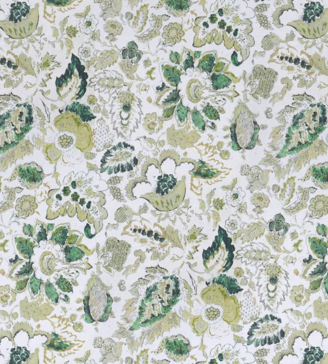 Woodblock Fabric - Green