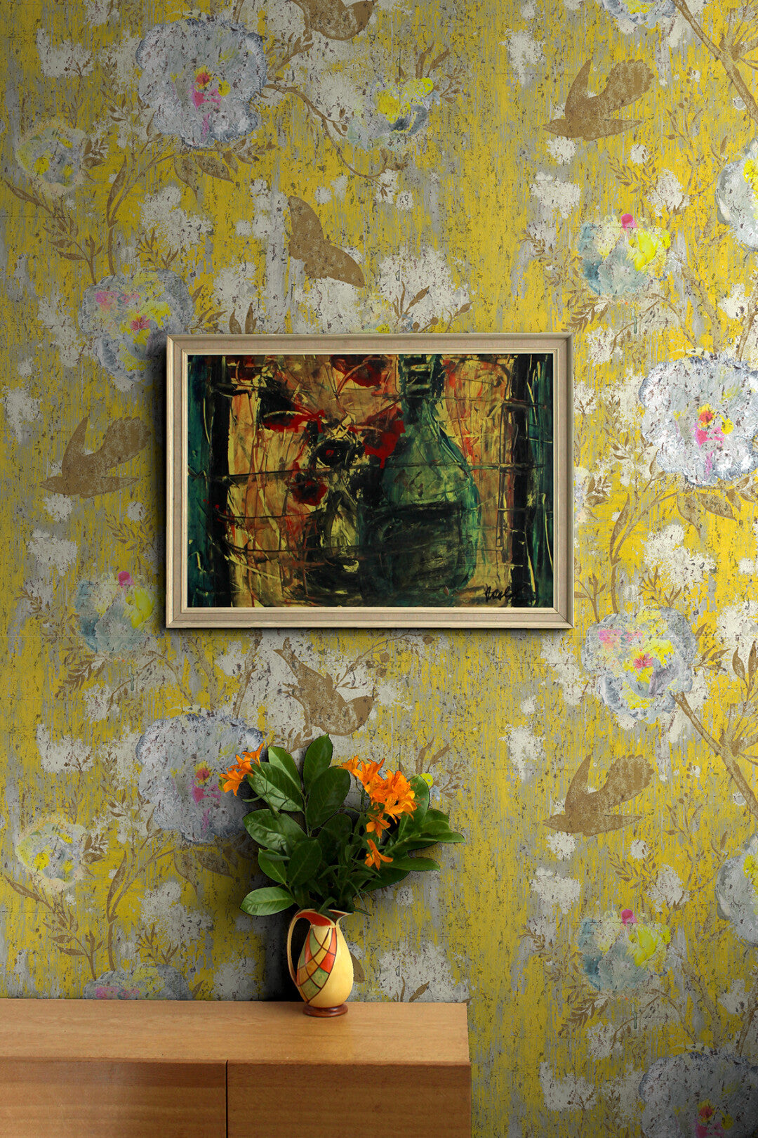 Nightingale Cork Room Wallpaper 2 - Yellow 