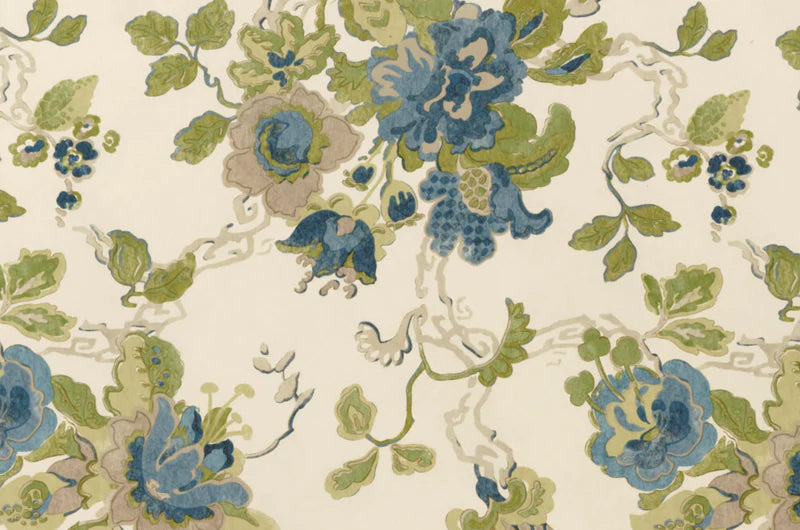 PARNHAM Cornflour / Lime Wallpaper