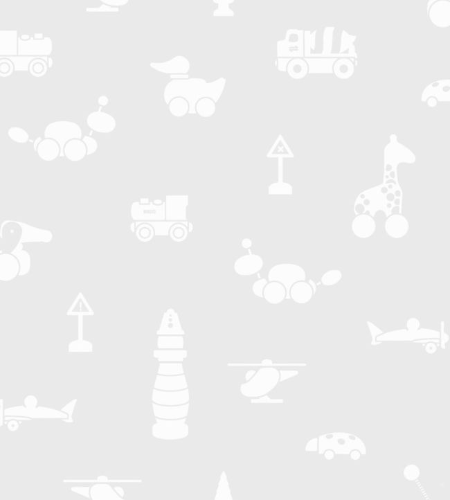 Brio Icons Nursey Wallpaper - Gray