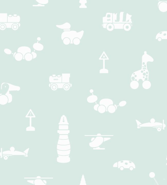 Brio Icons Nursey Wallpaper - Green